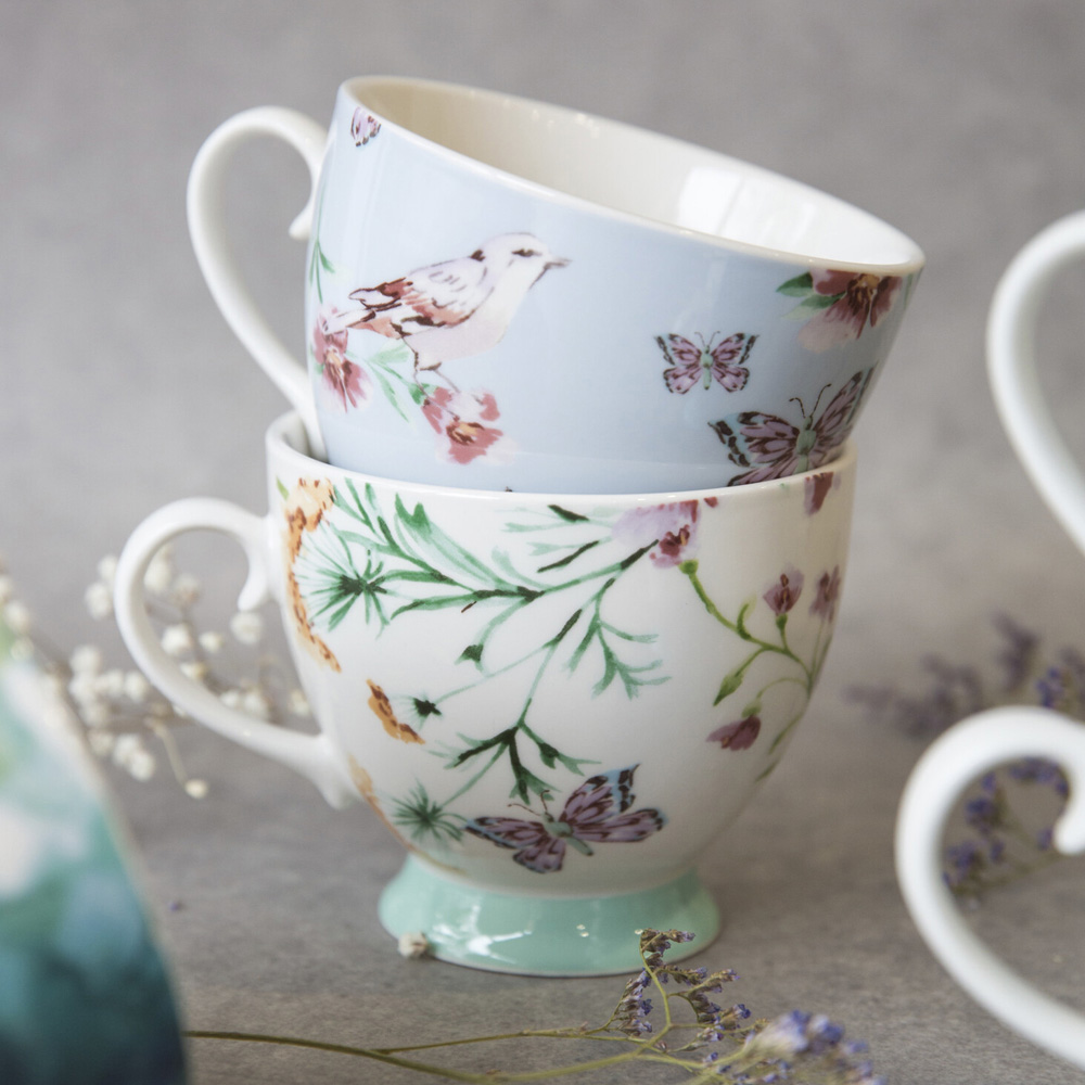 Чашка Kitchen Craft BLUE BIRDS, фарфор, 400 мл