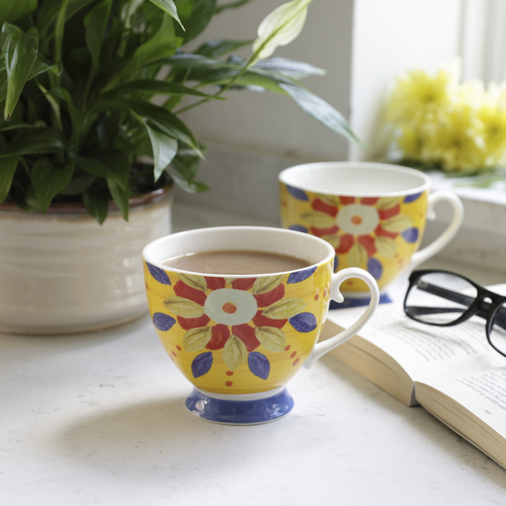 Чашка Kitchen Craft YELLOW MORROCCAN, фарфор, 400 мл