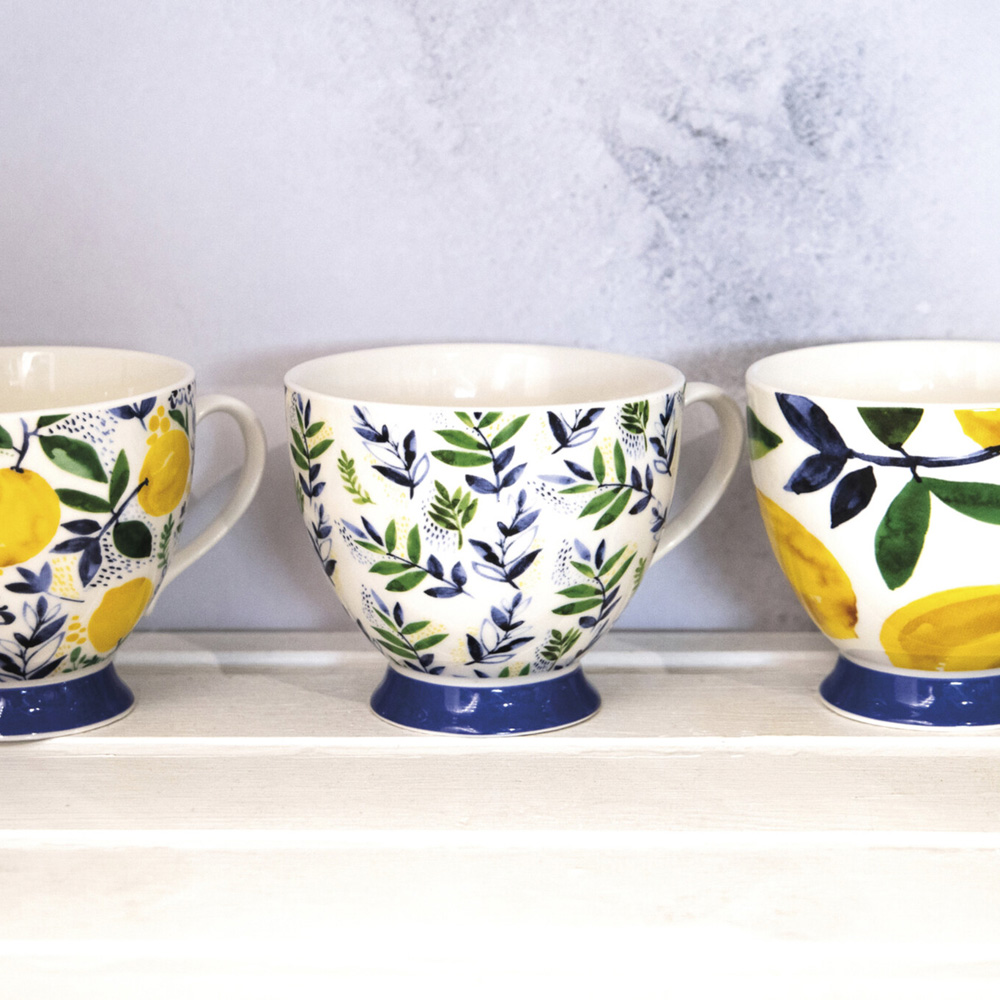 Чашка Kitchen Craft LEAFY LEMON, фарфор, 400 мл