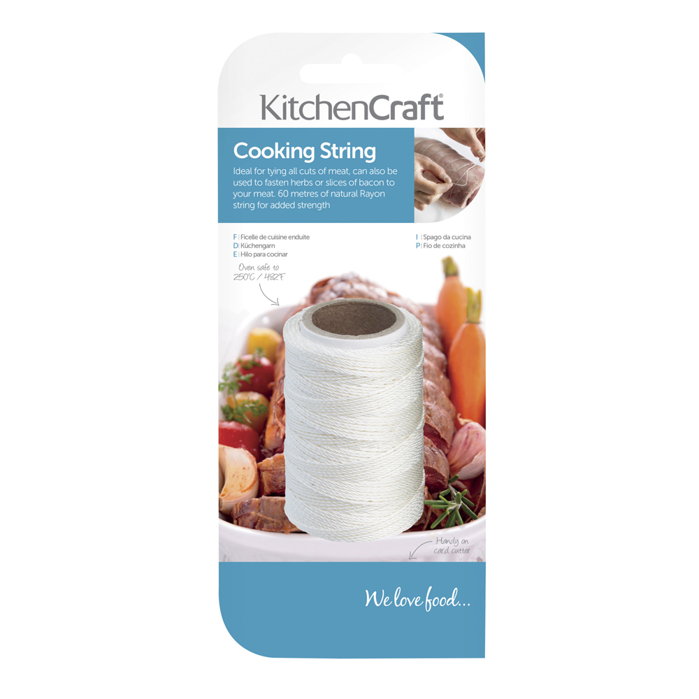 Нить многоразовая кухонная белая Kitchen Craft, моток 60 м