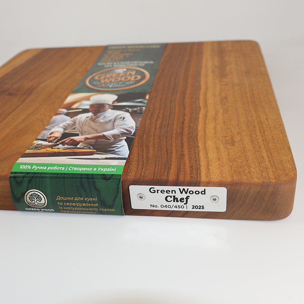 Доска разделочная Green Wood Chef, квадратная, орех, 40 х 40 х 4 см