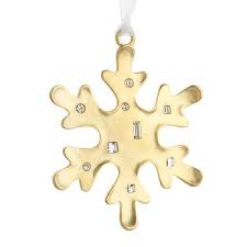 Декоративная снежинка Reed and Barton, позолоченная, h 8 см