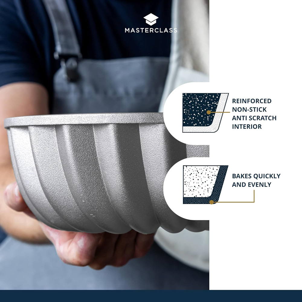 Декоративная форма для выпечки Kitchen Craft MASTERCLASS SWIRL, алюминий, 23,6 х 23,6 х 10 см