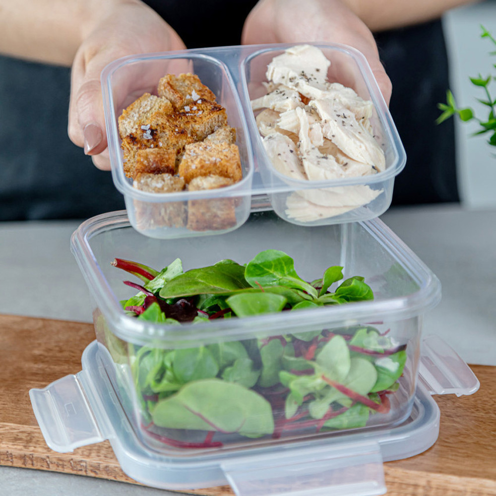 Ланч-бокс Kitchen Craft MASTERCLASS Eco Snap, пластик, 15 х 15 х 8 см, 0,8 л