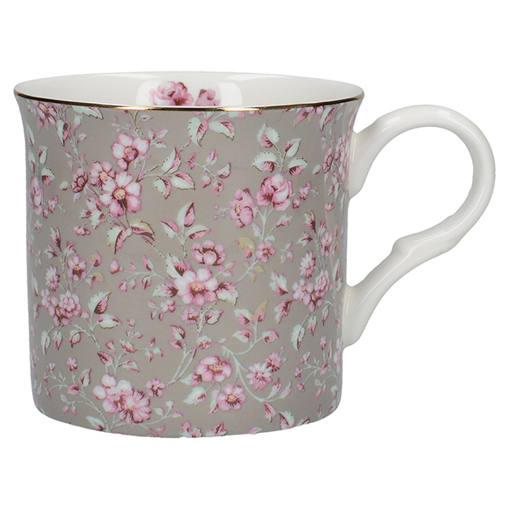 Кружка CreativeTops DITSY FLORAL серая, фарфор, 230 мл