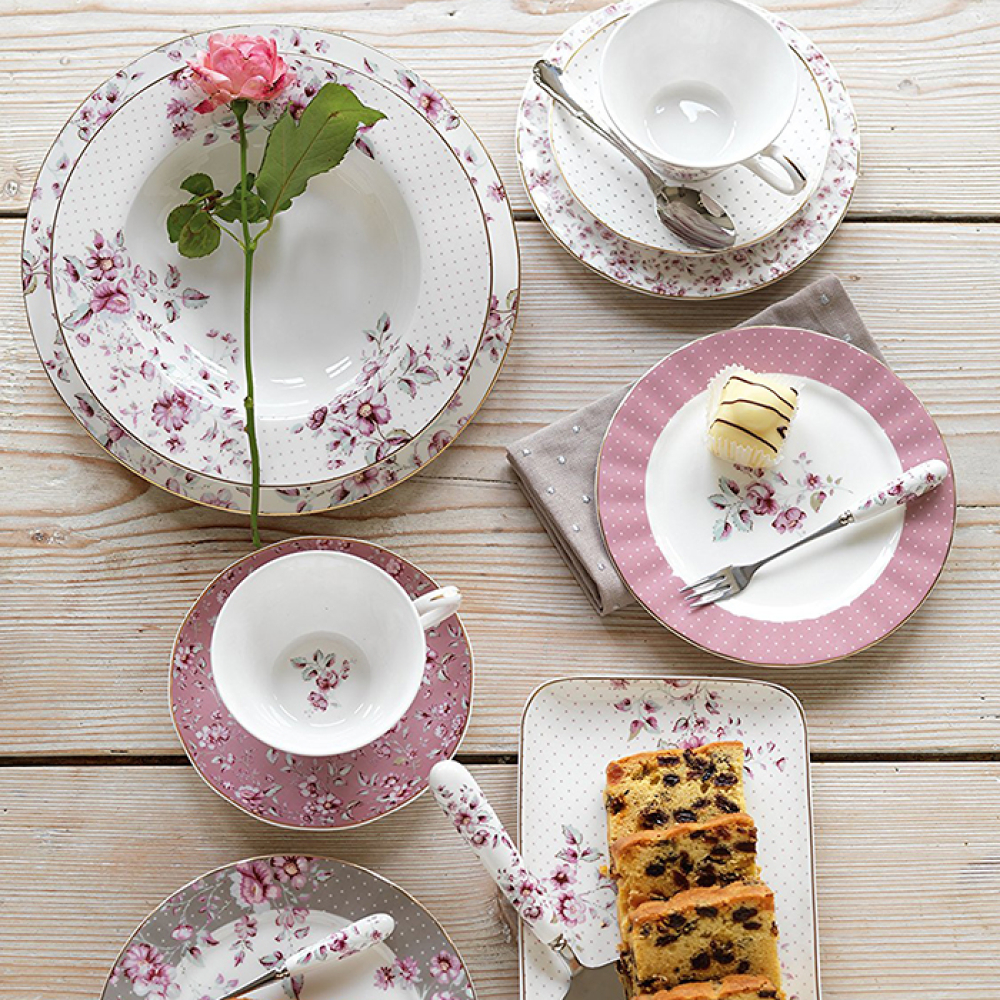 Кружка CreativeTops DITSY FLORAL Oval серая, фарфор, 230 мл