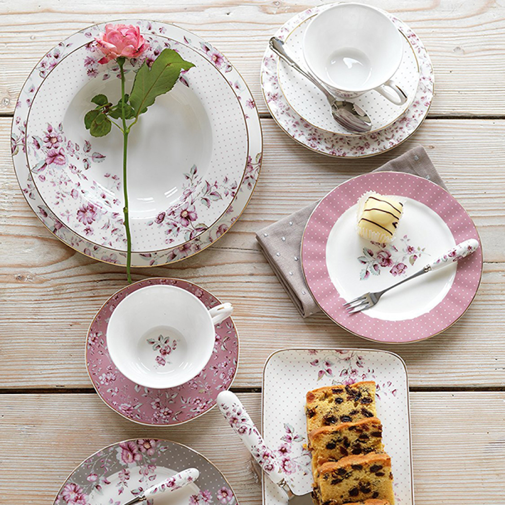 Кружка CreativeTops DITSY FLORAL Oval белая, фарфор, 230 мл