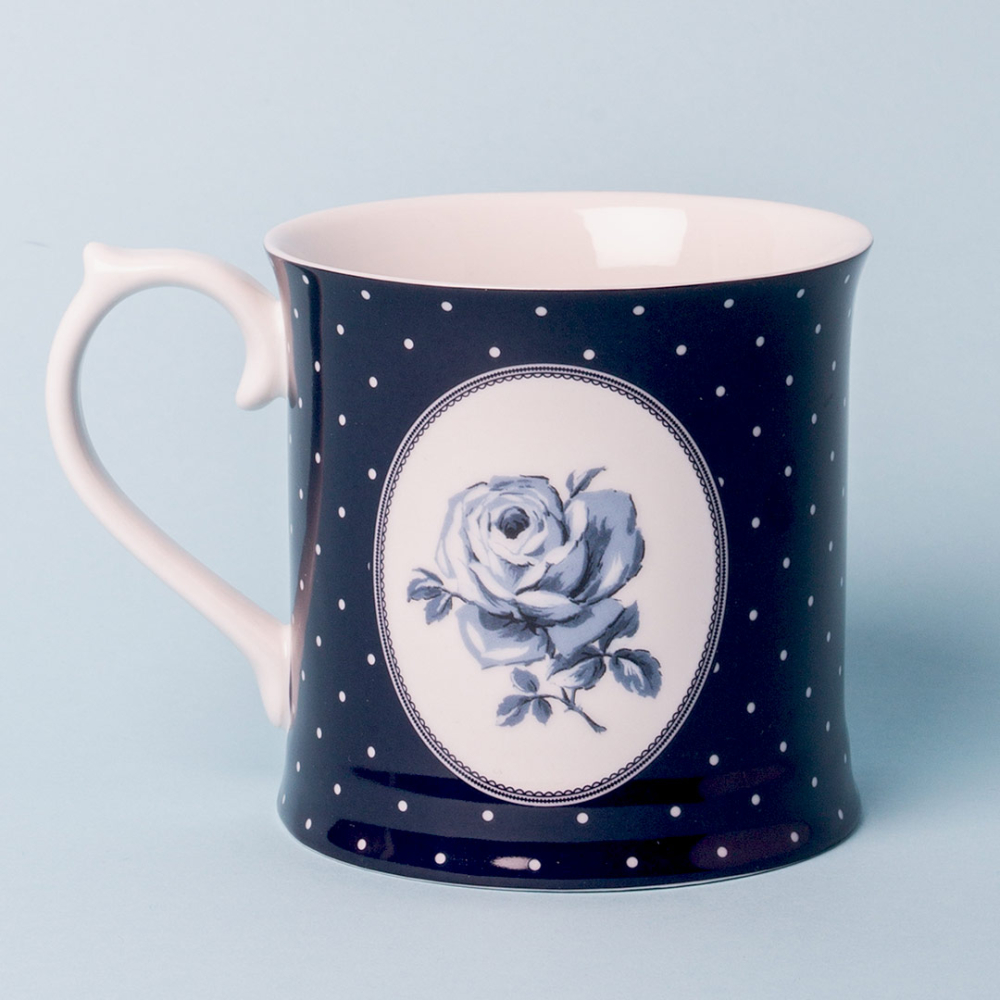 Кружка для чая Katie Alice VINTAGE INDIGO Blue Spot, фарфор, 400 мл