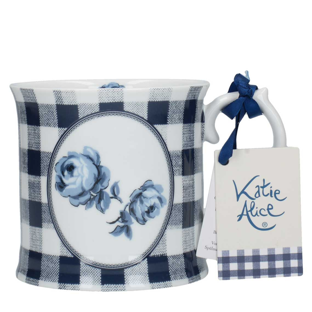 Кухоль для чаю Katie Alice VINTAGE INDIGO Gingham Floral, порцеляна, 400 мл