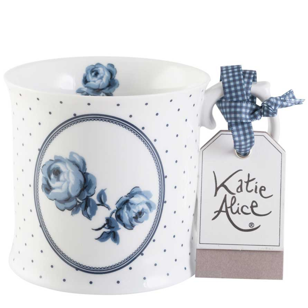 Кружка для чая Katie Alice VINTAGE INDIGO White Spot, фарфор, 400 мл