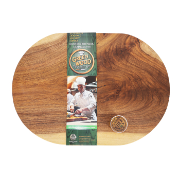 Доска разделочная Green Wood Chef, овальная, орех, 35 х 50 х 4 см
