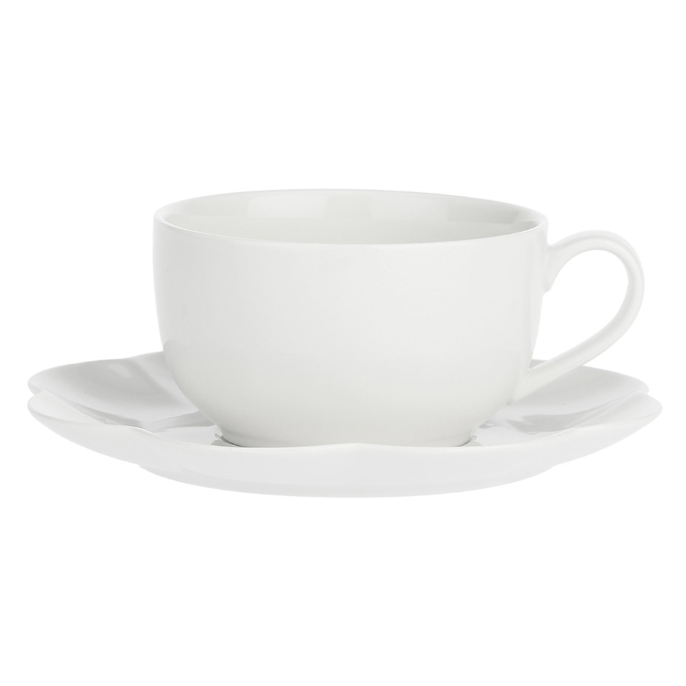 Чашка большая с блюдцем La Porcellana Bianca VILLADEIFIORI, фарфор, 450 мл