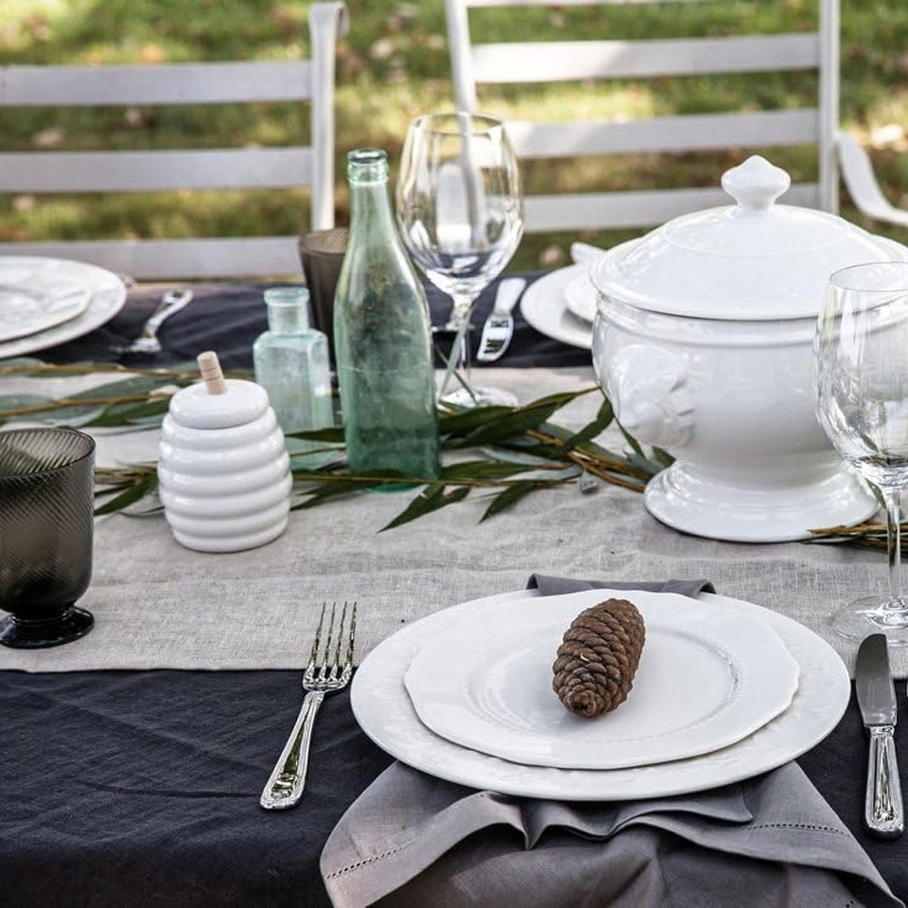 Емкость для меда La Porcellana Bianca MENAGE с ложкой, фарфор, 11 х 8,5 см