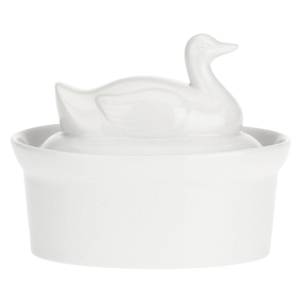 Форма для запікання з кришкою DUCK La Porcellana Bianca TERRINE, порцеляна, 16 x 11 см