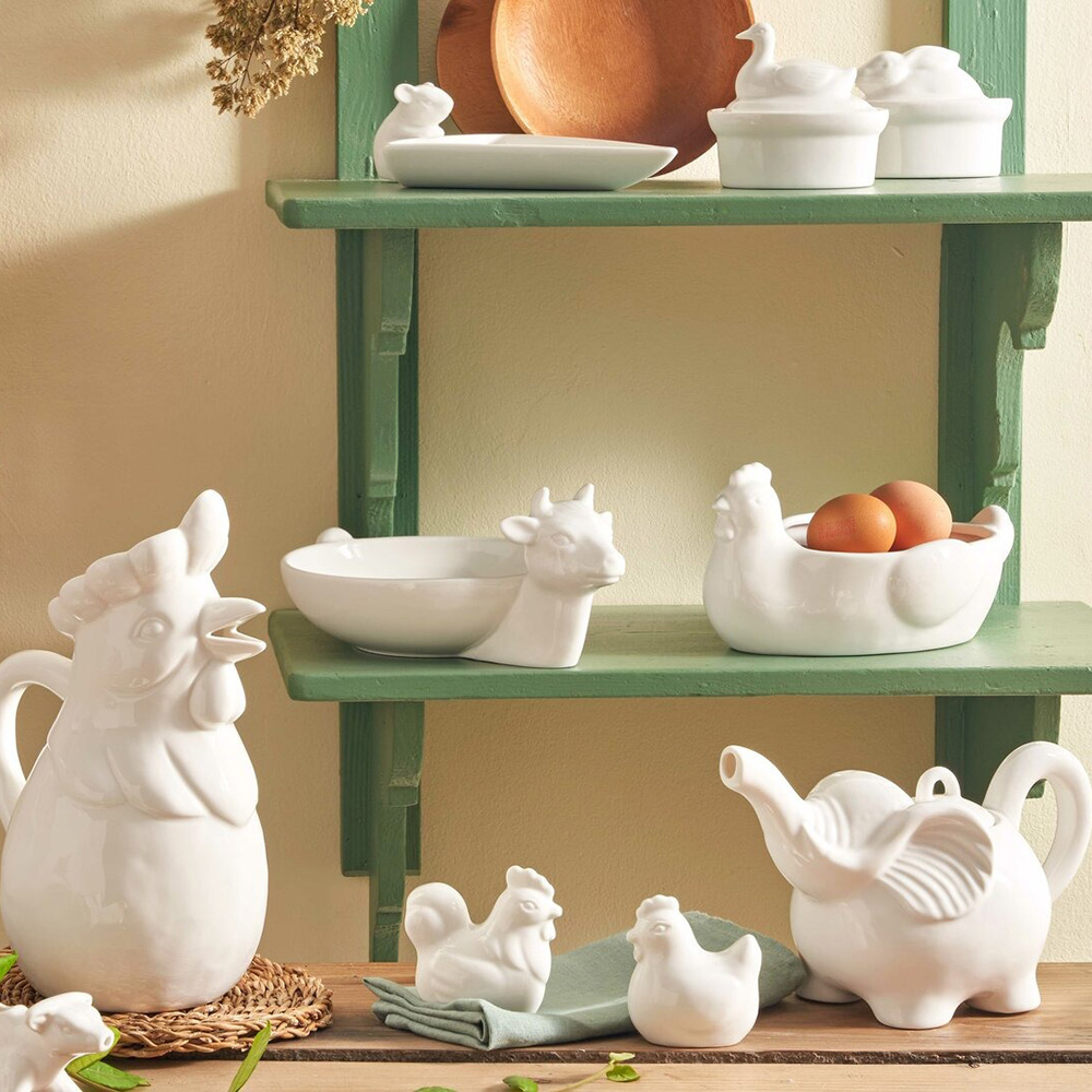 Підставка для салямі La Porcellana Bianca FATTORIA, "свинка", порцеляна, 27,5 х 6 см