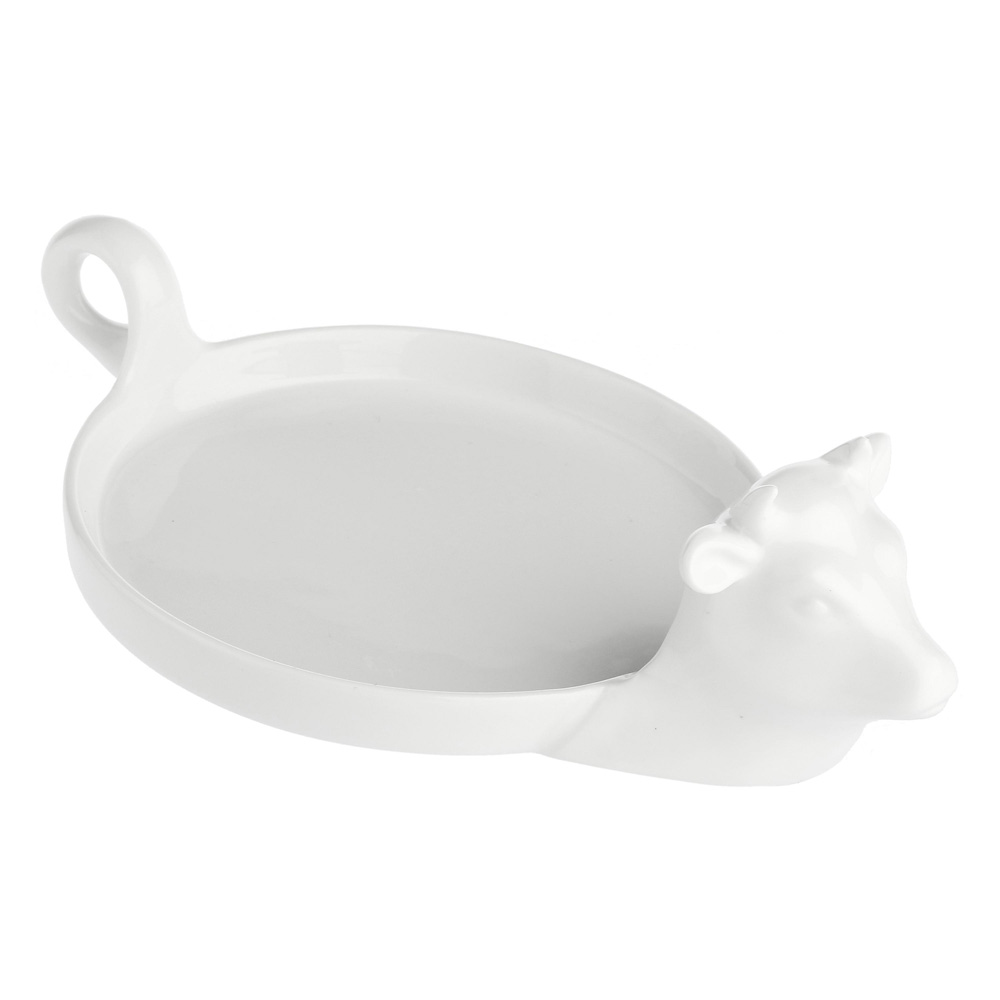 Тарілка сервірувальна La Porcellana Bianca FATTORIA, "корова", порцеляна, діам. 16 см