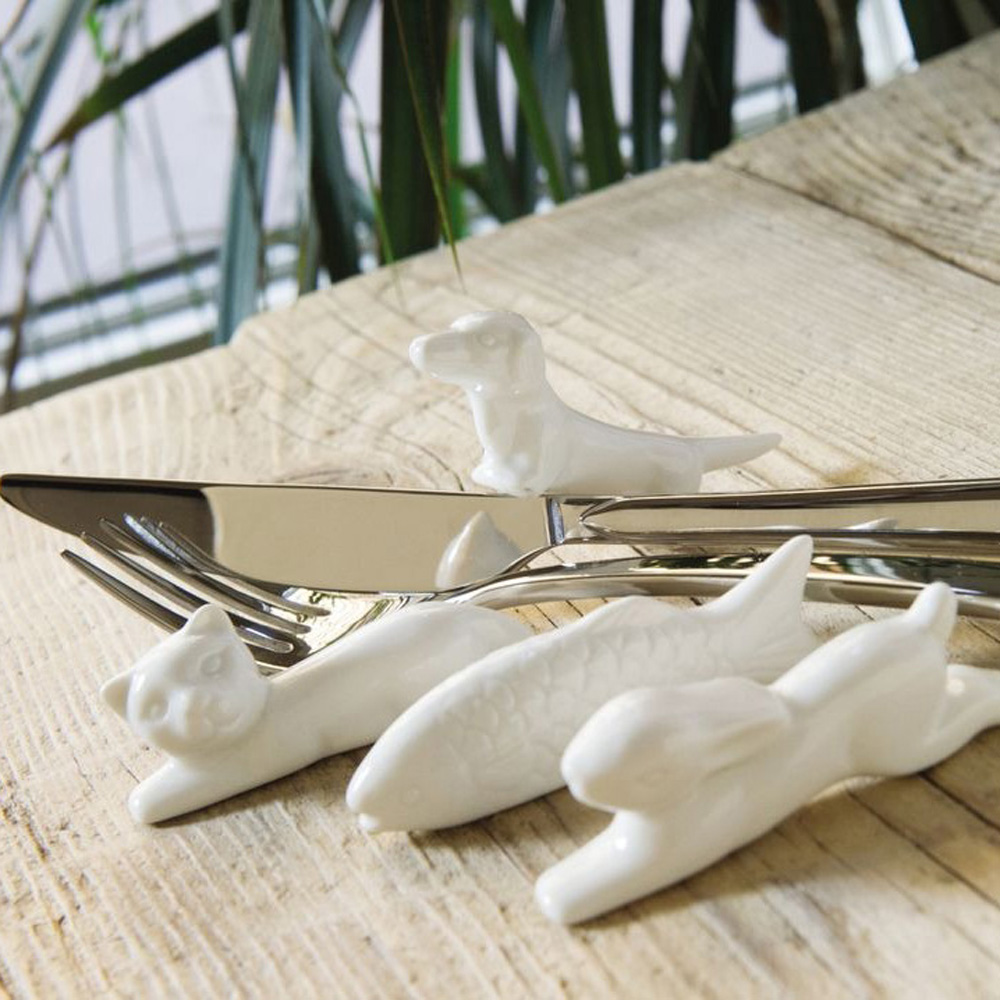 Подставка для столовых приборов La Porcellana Bianca FATTORIA "кошка", фарфор, 7,5 см