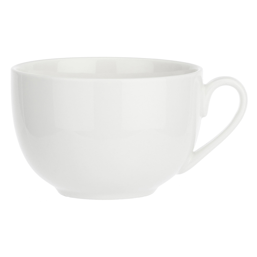 Чашка большая с блюдцем La Porcellana Bianca MOMENTI, фарфор, 450 мл