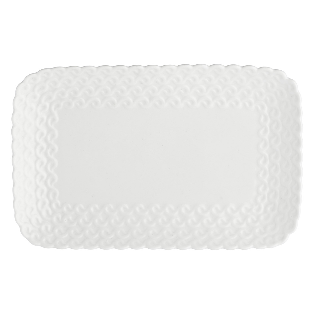 Поднос прямоугольный La Porcellana Bianca MOMENTI, фарфор, 20 х 13 см