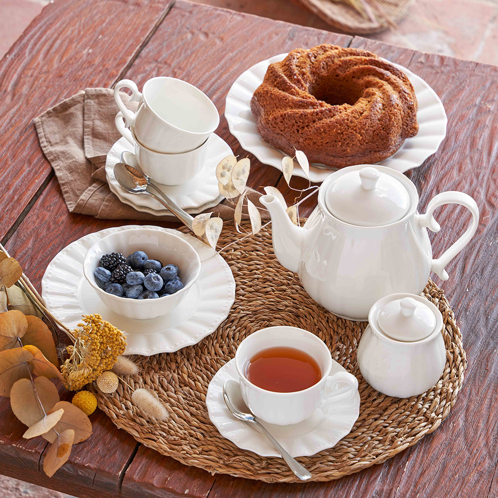 Чашка для чаю з блюдцем La Porcellana Bianca DUCALE, порцеляна, 220 мл