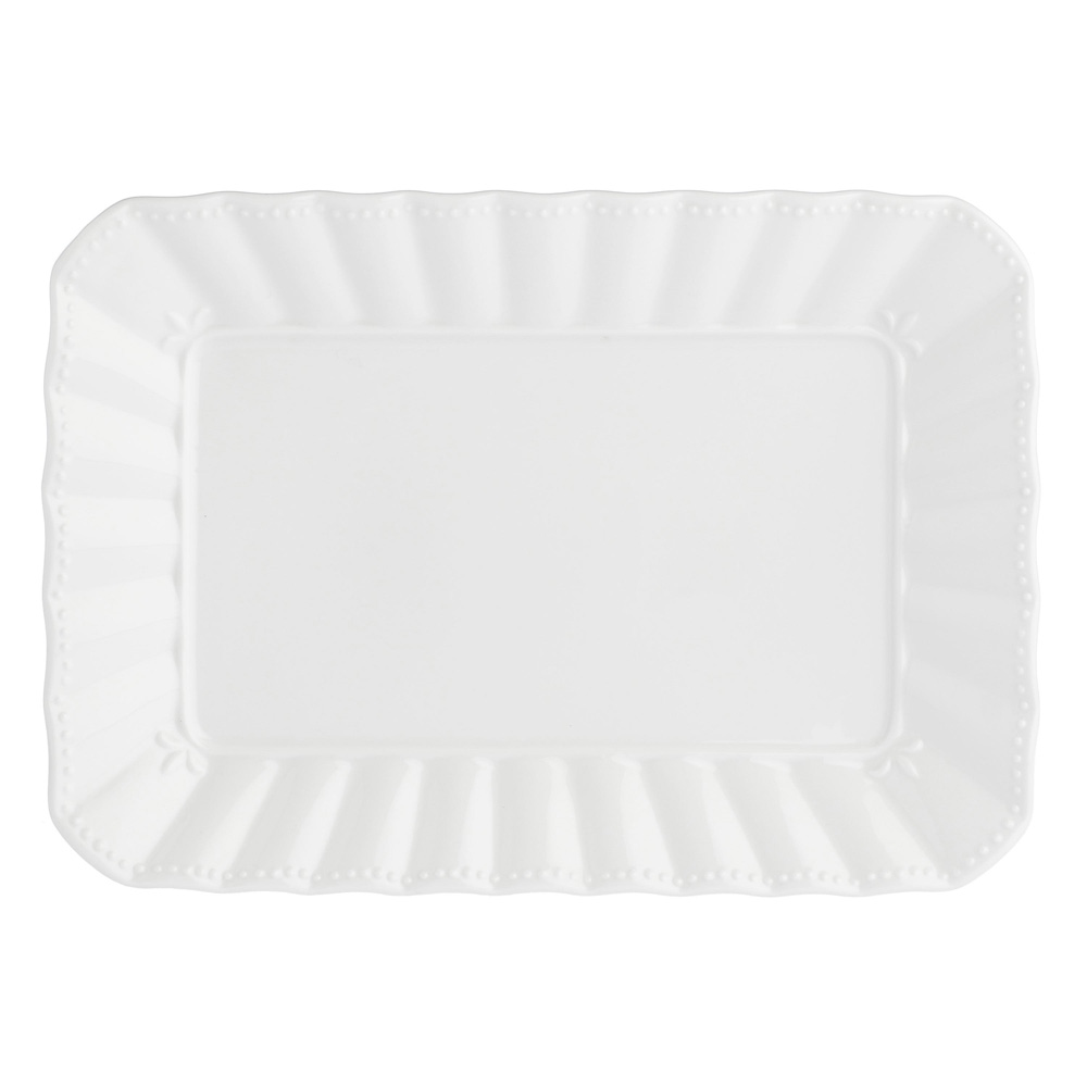 Блюдо сервировочное прямоугольное La Porcellana Bianca DUCALE, фарфор, 20 х 13 см