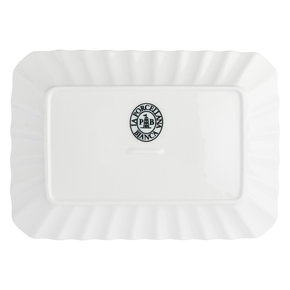 Блюдо сервировочное прямоугольное La Porcellana Bianca DUCALE, фарфор, 20 х 13 см