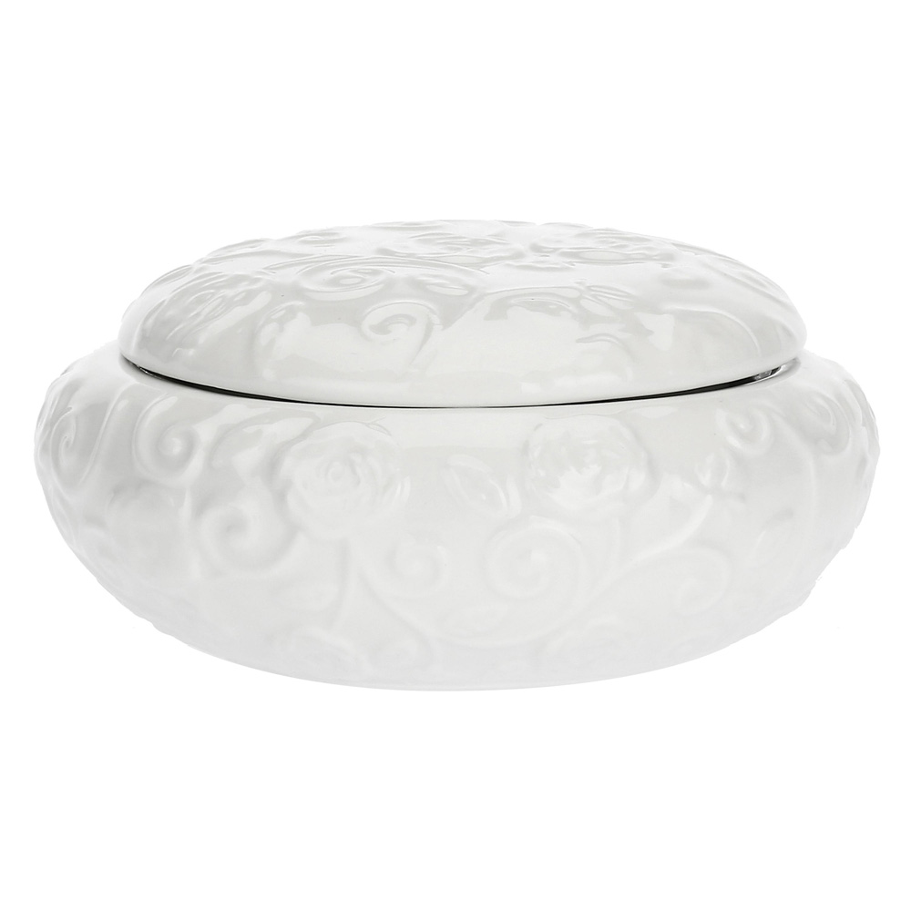 Емкость с крышкой La Porcellana Bianca FLORENTINA, фарфор, диам. 10 см