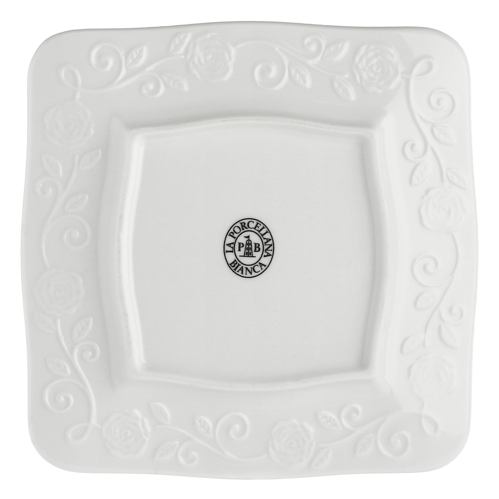 Тарілка квадратна La Porcellana Bianca FLORENTINA, порцеляна, 20 х 20 см