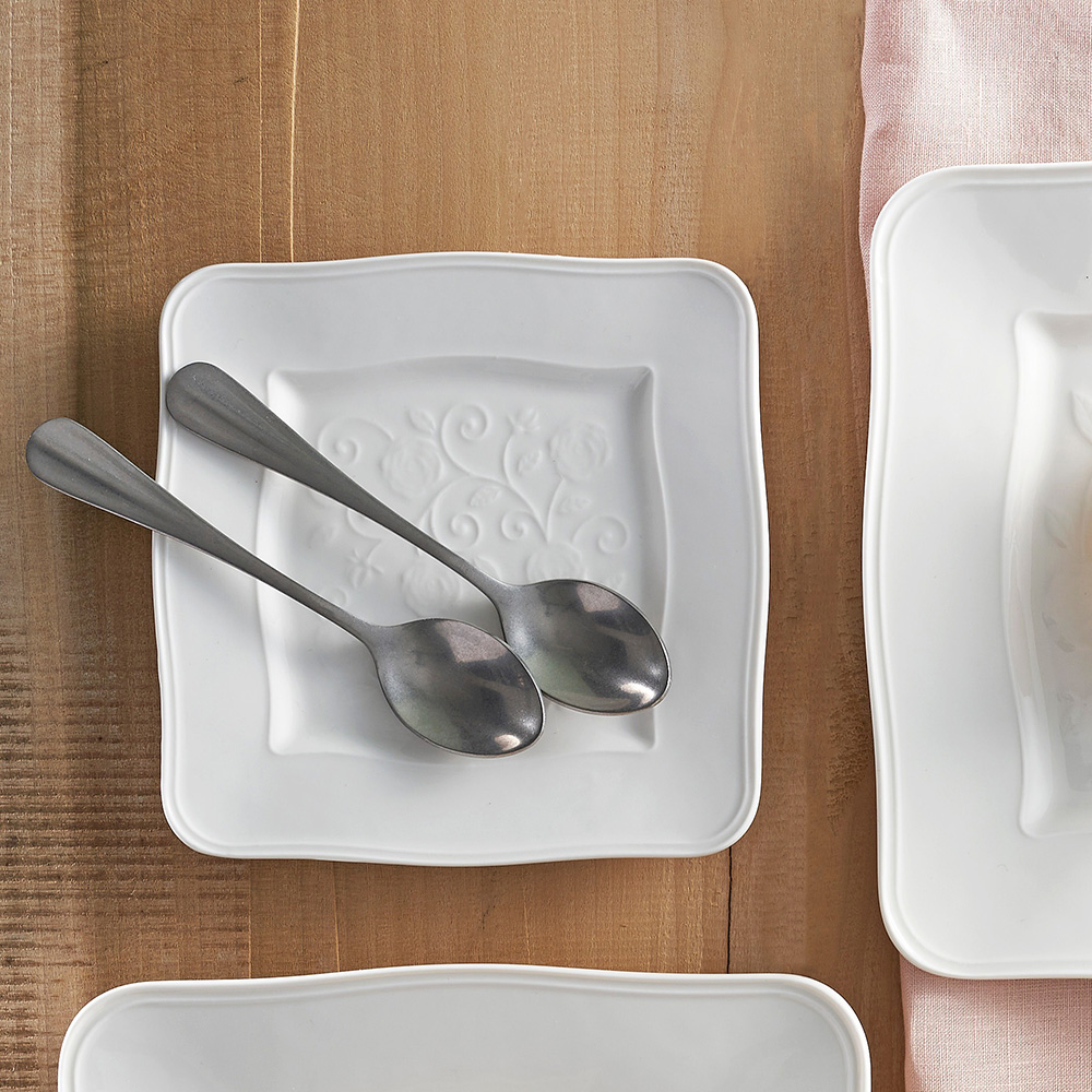 Тарілка квадратна La Porcellana Bianca FLORENTINA, порцеляна, 20 х 20 см