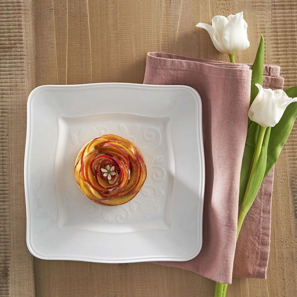 Тарілка квадратна La Porcellana Bianca FLORENTINA, порцеляна, 20 х 20 см