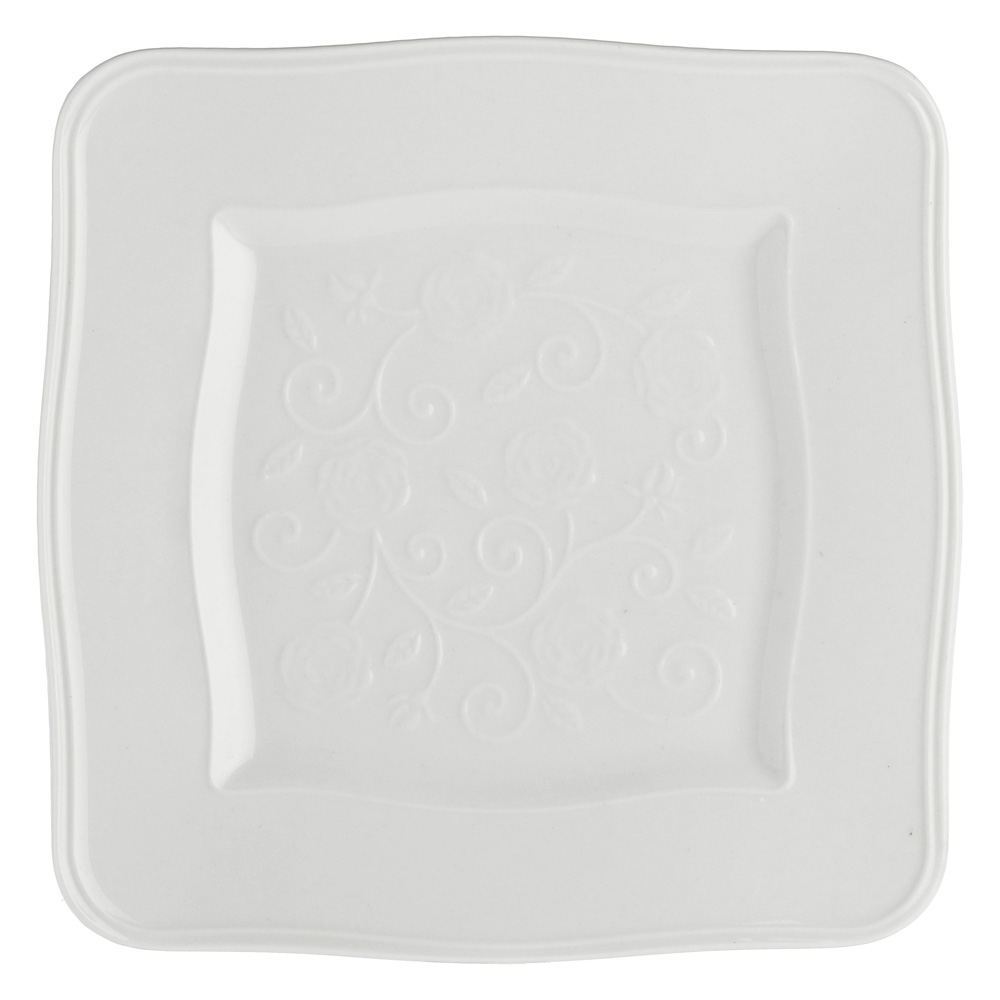 Тарелка квадратная La Porcellana Bianca FLORENTINA, фарфор, 20 х 20 см