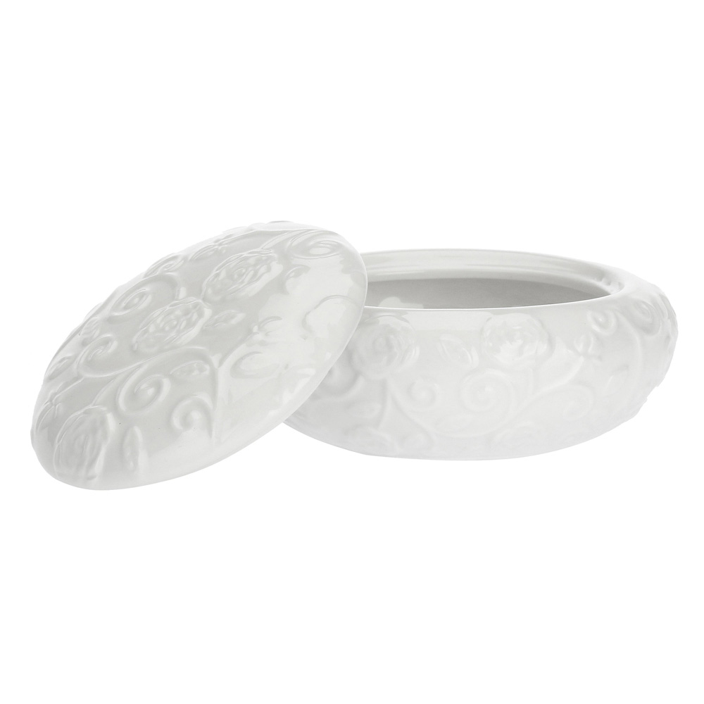 Емкость с крышкой La Porcellana Bianca FLORENTINA, фарфор, диам. 12,5 см