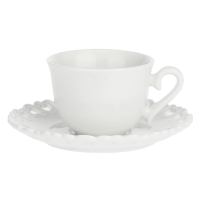 Чашка для кофе с блюдцем La Porcellana Bianca VALENTINO, фарфор, 80 мл