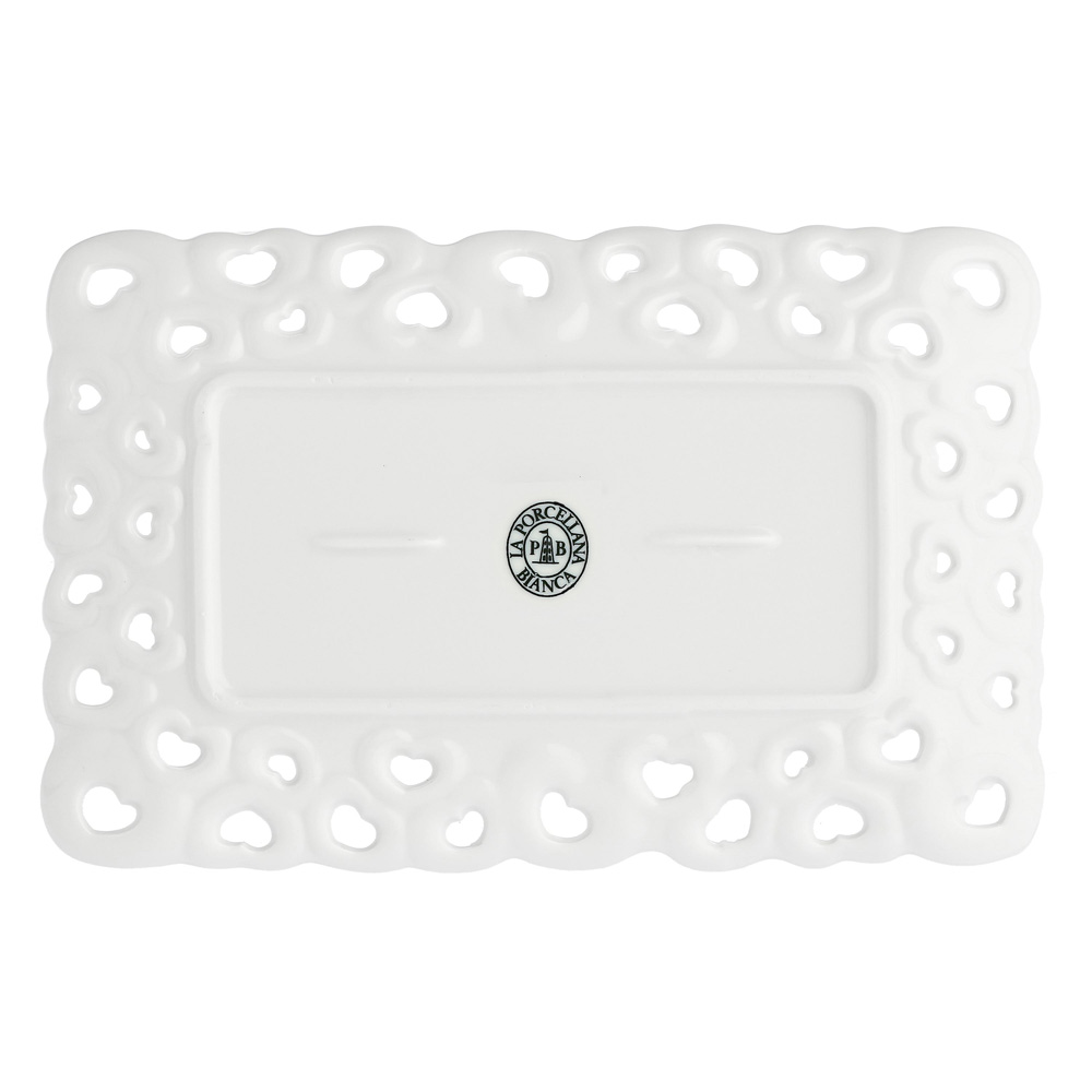 Поднос прямоугольный La Porcellana Bianca VALENTINO, фарфор, 20 х 13 см