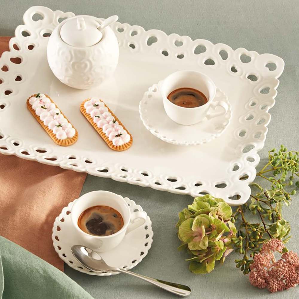 Поднос прямоугольный La Porcellana Bianca VALENTINO, фарфор, 20 х 13 см