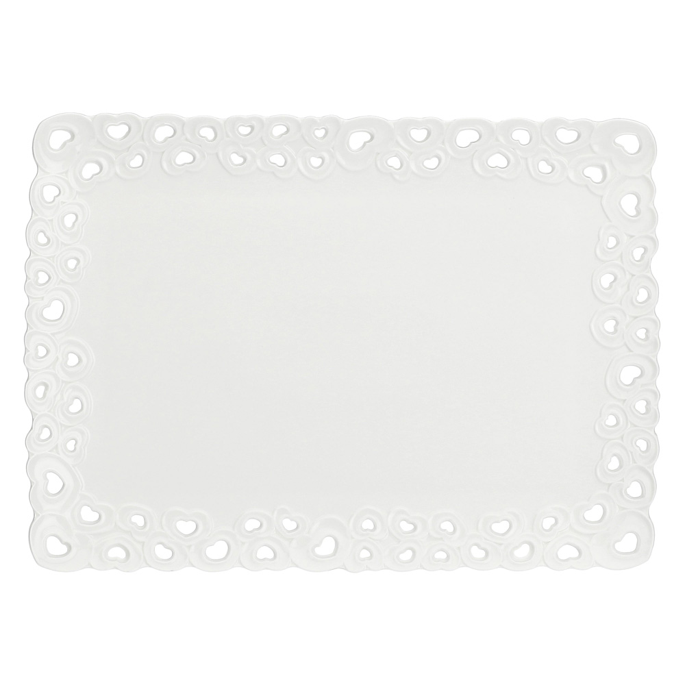 Поднос прямоугольный La Porcellana Bianca VALENTINO, фарфор, 35 х 26 см