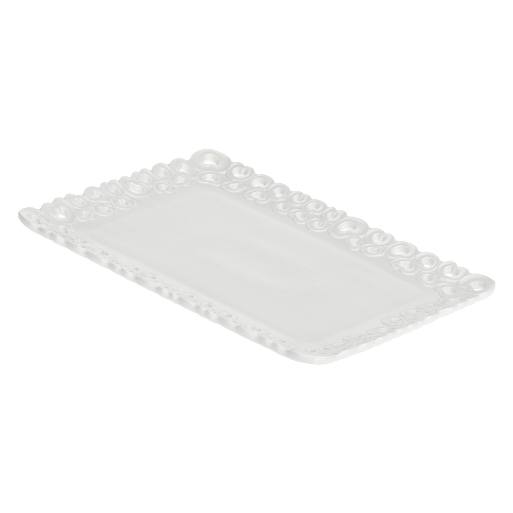 Піднос прямокутний La Porcellana Bianca VALENTINO, порцеляна, 35 х 26 см