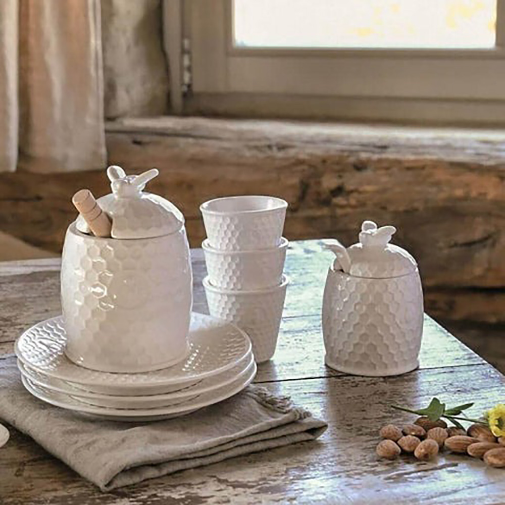 Сахарница с ложкой La Porcellana Bianca APEREGINA, фарфор, 10 х 6,5 см