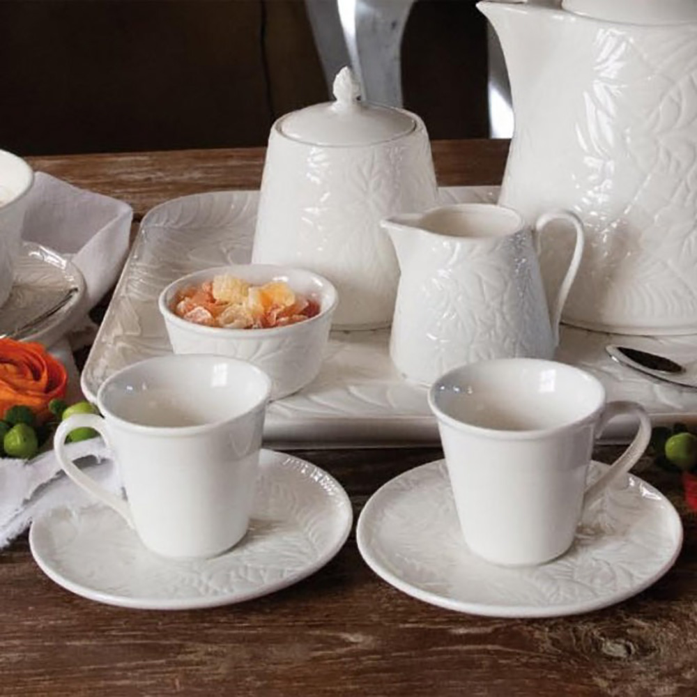 Чашка для кофе с блюдцем La Porcellana Bianca BOSCO, фарфор, 80 мл