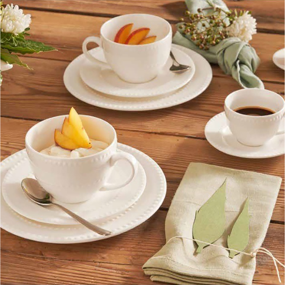 Чашка для чая с блюдцем La Porcellana Bianca COLLINA, фарфор, 350 мл