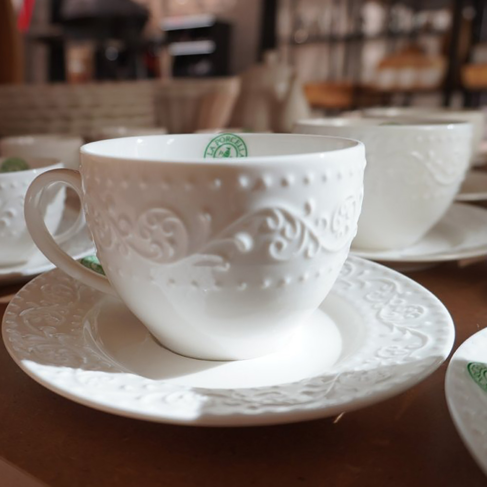 Чашка для чая с блюдцем La Porcellana Bianca SOGNANTE, фарфор, 350 мл