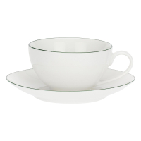 Чашка для чая с блюдцем La Porcellana Bianca DINTORNO, фарфор, 220 мл