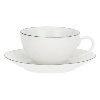 Чашка для чаю з блюдцем La Porcellana Bianca DINTORNO, порцеляна, 220 мл