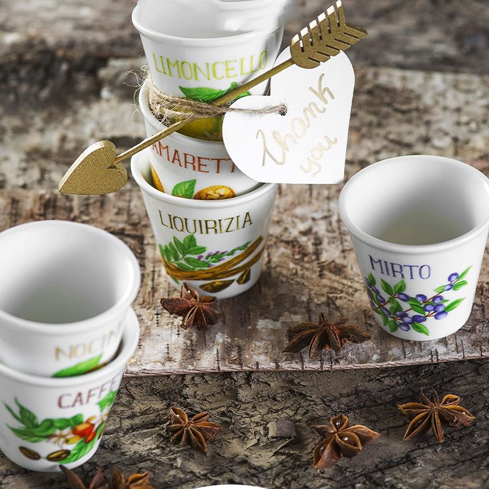 Рюмка для ликера La Porcellana Bianca LIQUORELLI LIQUIRIZIA, фарфор, 75 мл