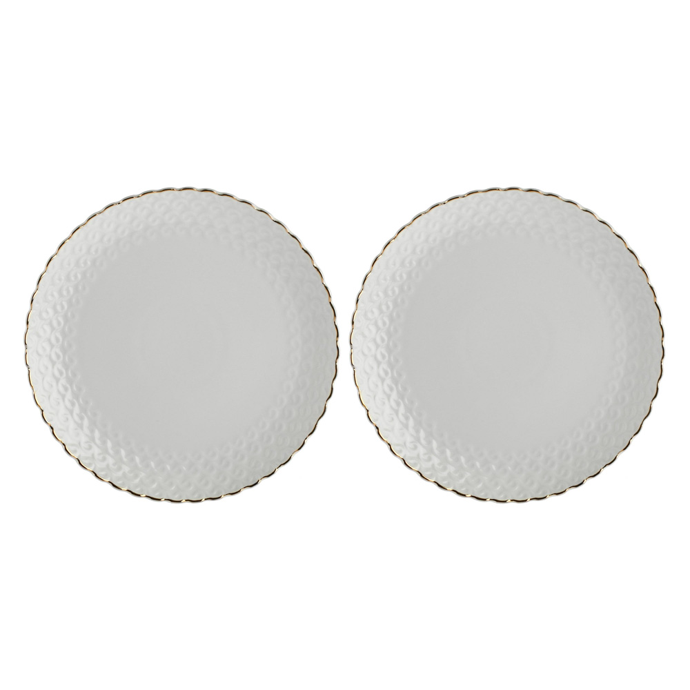 Набір тарілок для десерту La Porcellana Bianca MOMENTI ORO, порцеляна, діам. 18 см, 2 пр.