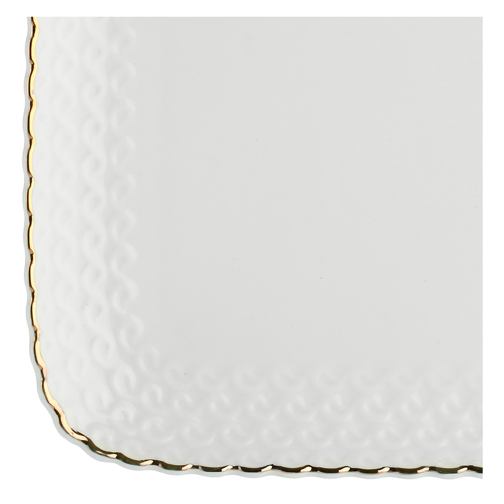 Поднос сервировочный La Porcellana Bianca MOMENTI ORO, фарфор, 27 х 19 см