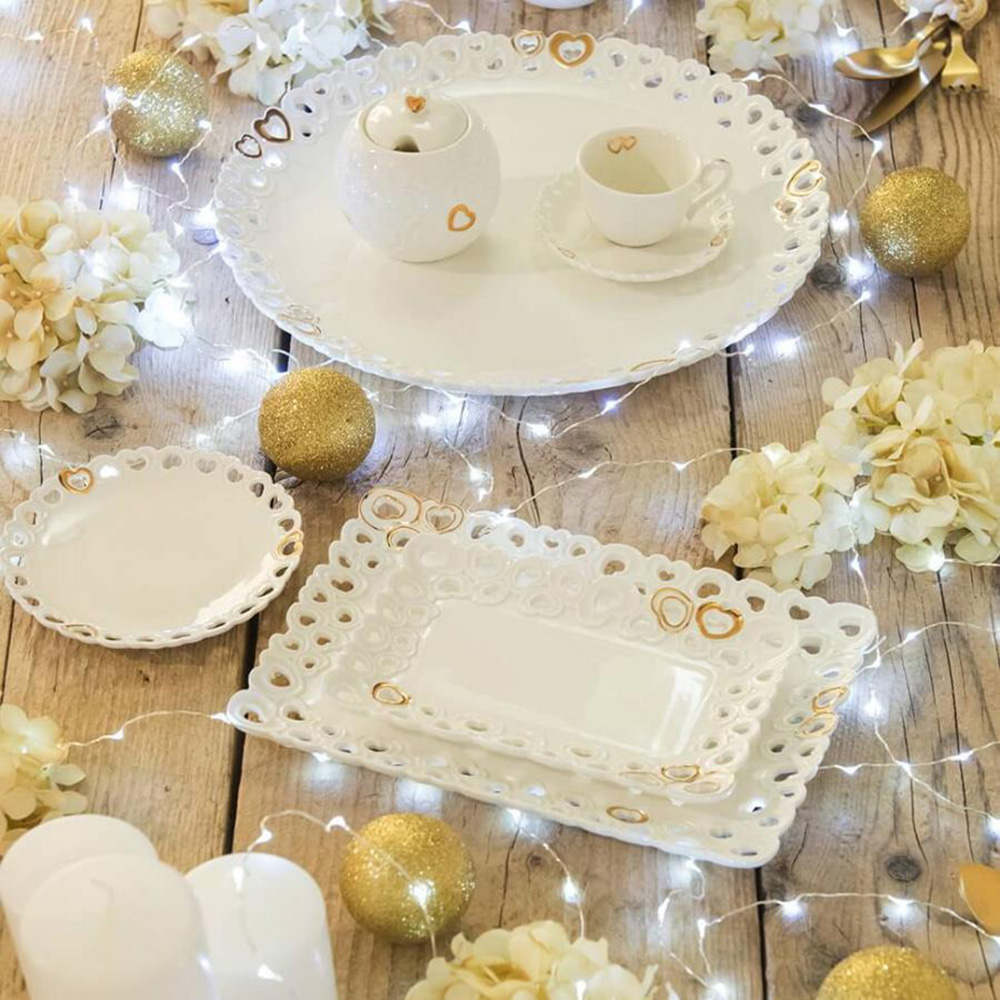 Набор чашек для кофе с блюдцем La Porcellana Bianca VALENTINO ORO, фарфор, 2 пр.