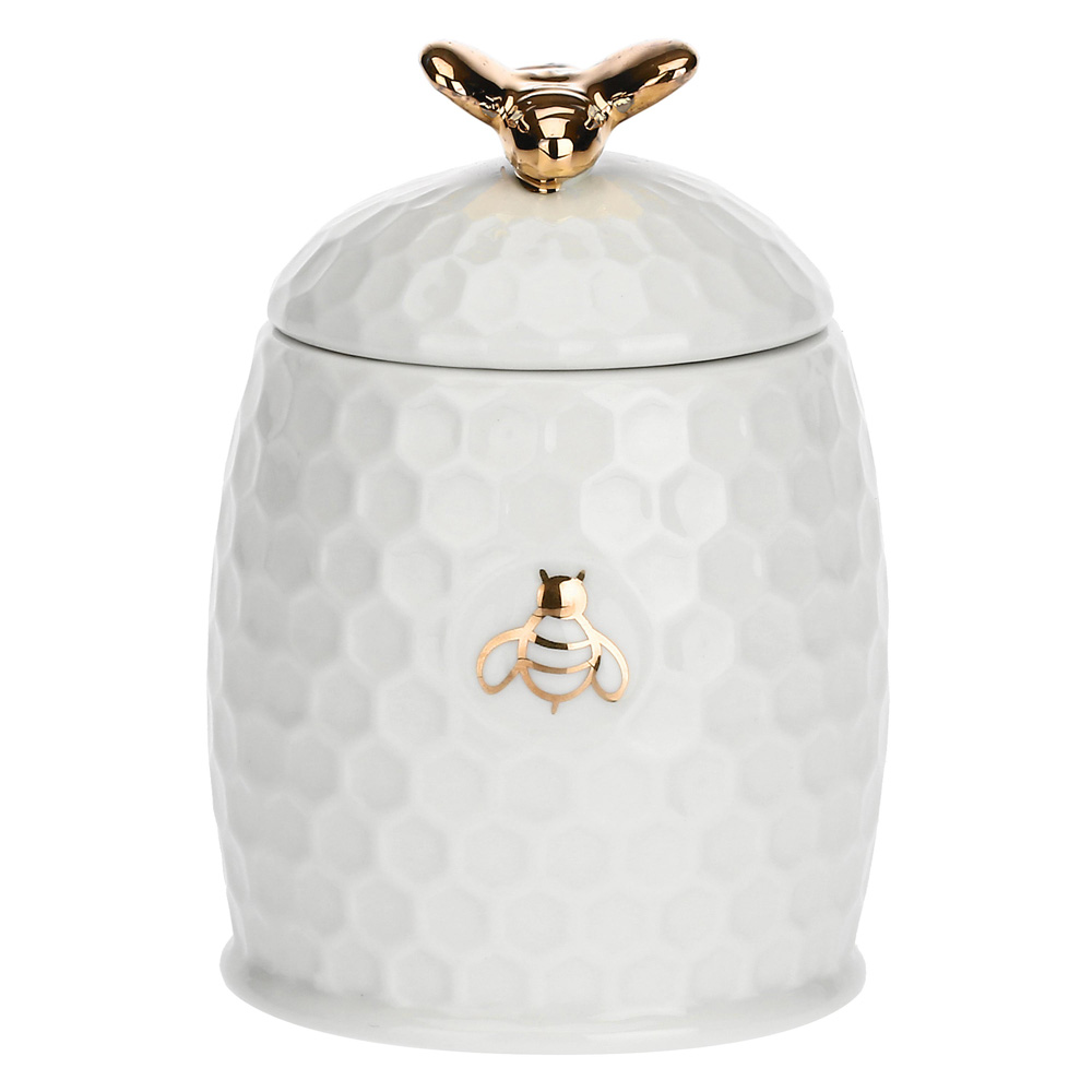 Сахарница с ложкой La Porcellana Bianca APEREGINA ORO, фарфор, 10 х 6,5 см