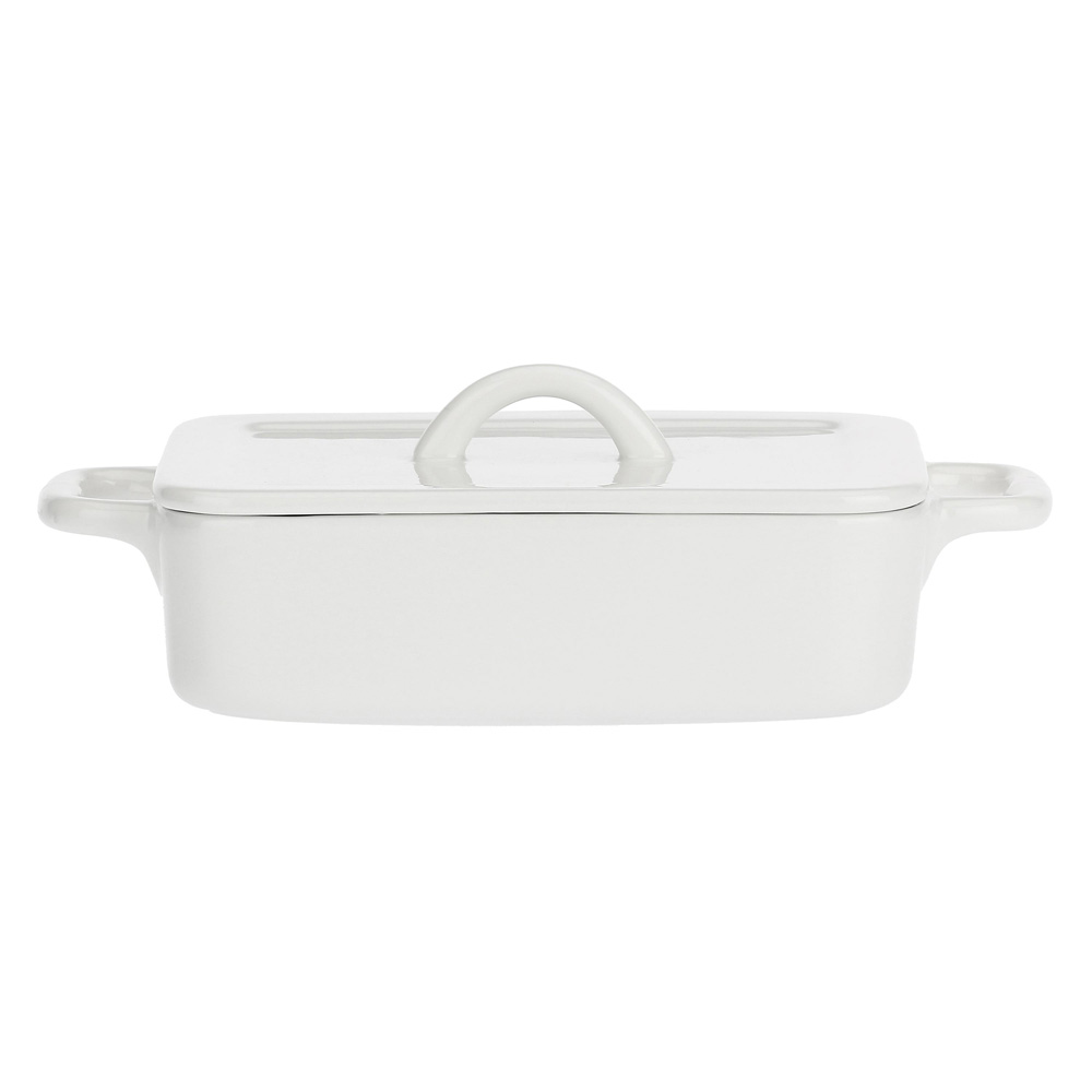 Форма для запекания с крышкой прямоугольная La Porcellana Bianca POPPI, фарфор, 13 х 22 х 5 см
