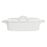Форма для запекания с крышкой прямоугольная La Porcellana Bianca POPPI, фарфор, 13 х 22 х 5 см